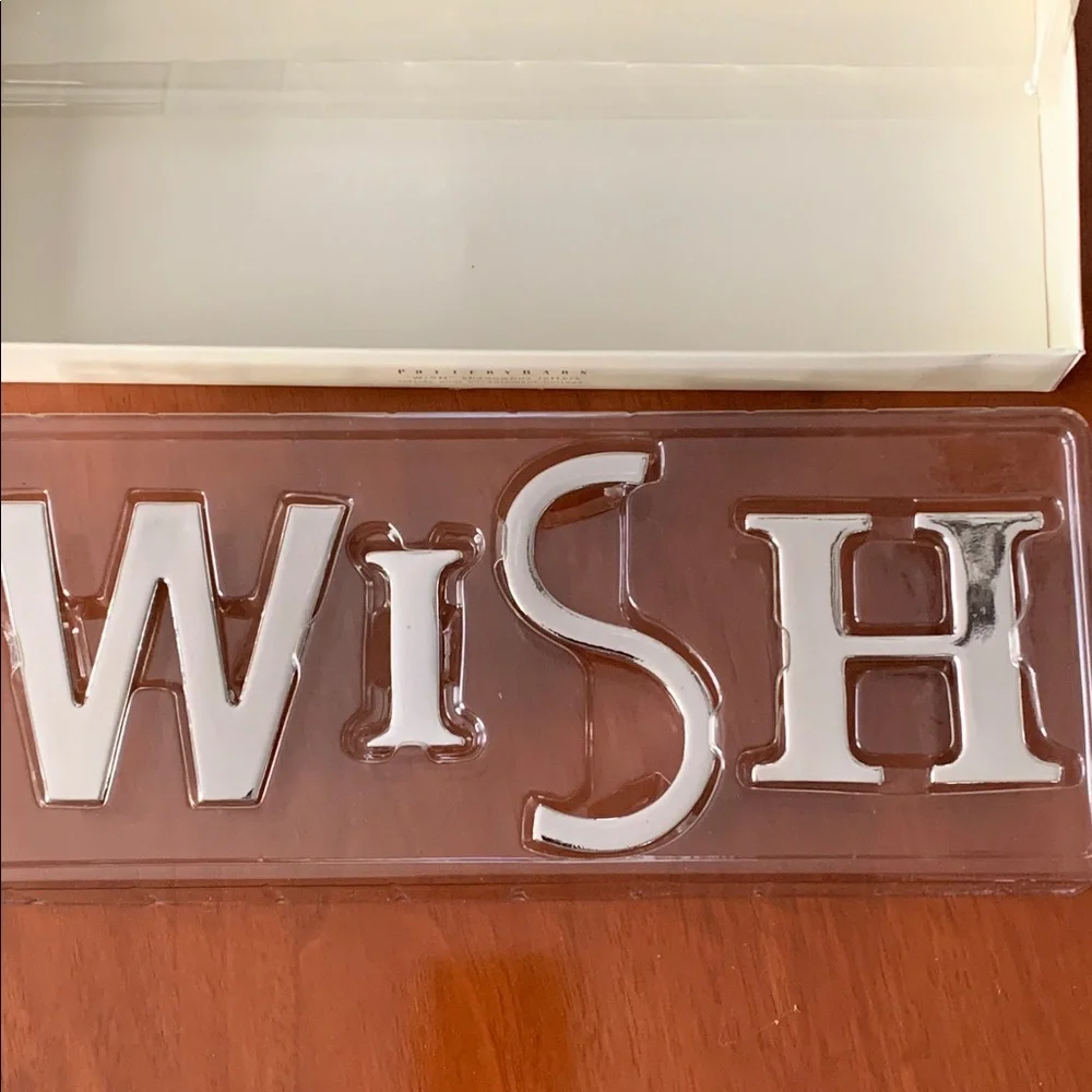Pottery Barn “WISH” Shadow Box Letters